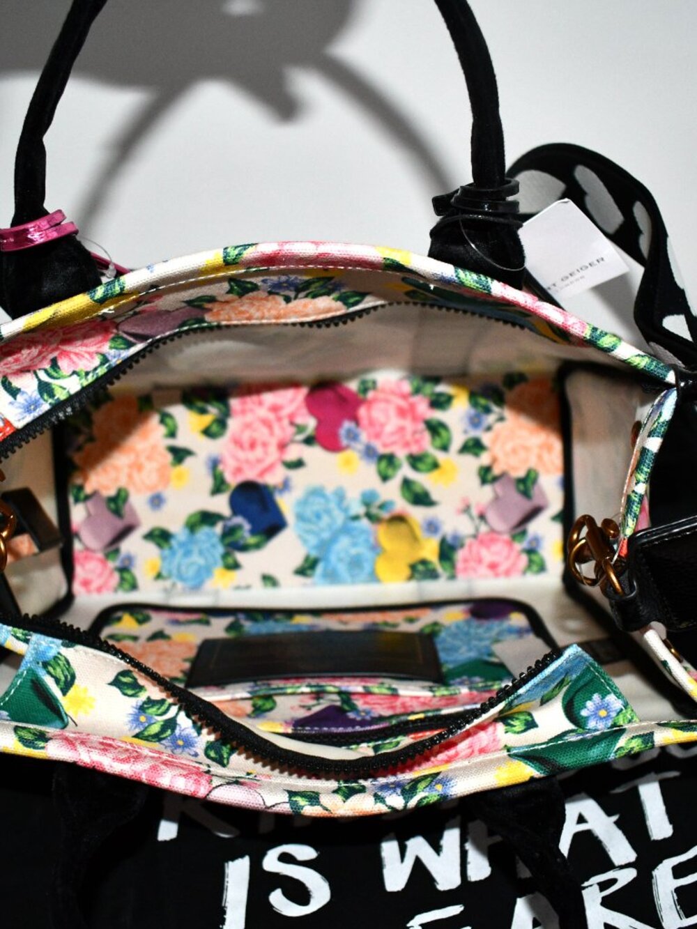 Kurt Geiger Southbank Floral Love Tote Handle Bag in Multi Floral #5033505609 NW - Picture 2 of 9